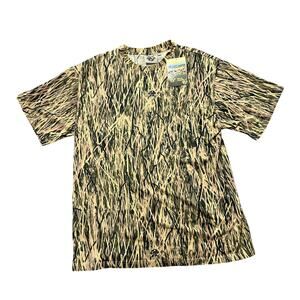 MADE 2 DECEIVE Men's XL Large Yellow Grass Camo Pocket Short Sleeve Tee M2D NWT